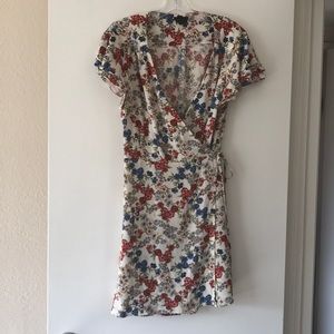 Topshop floral wrap dress